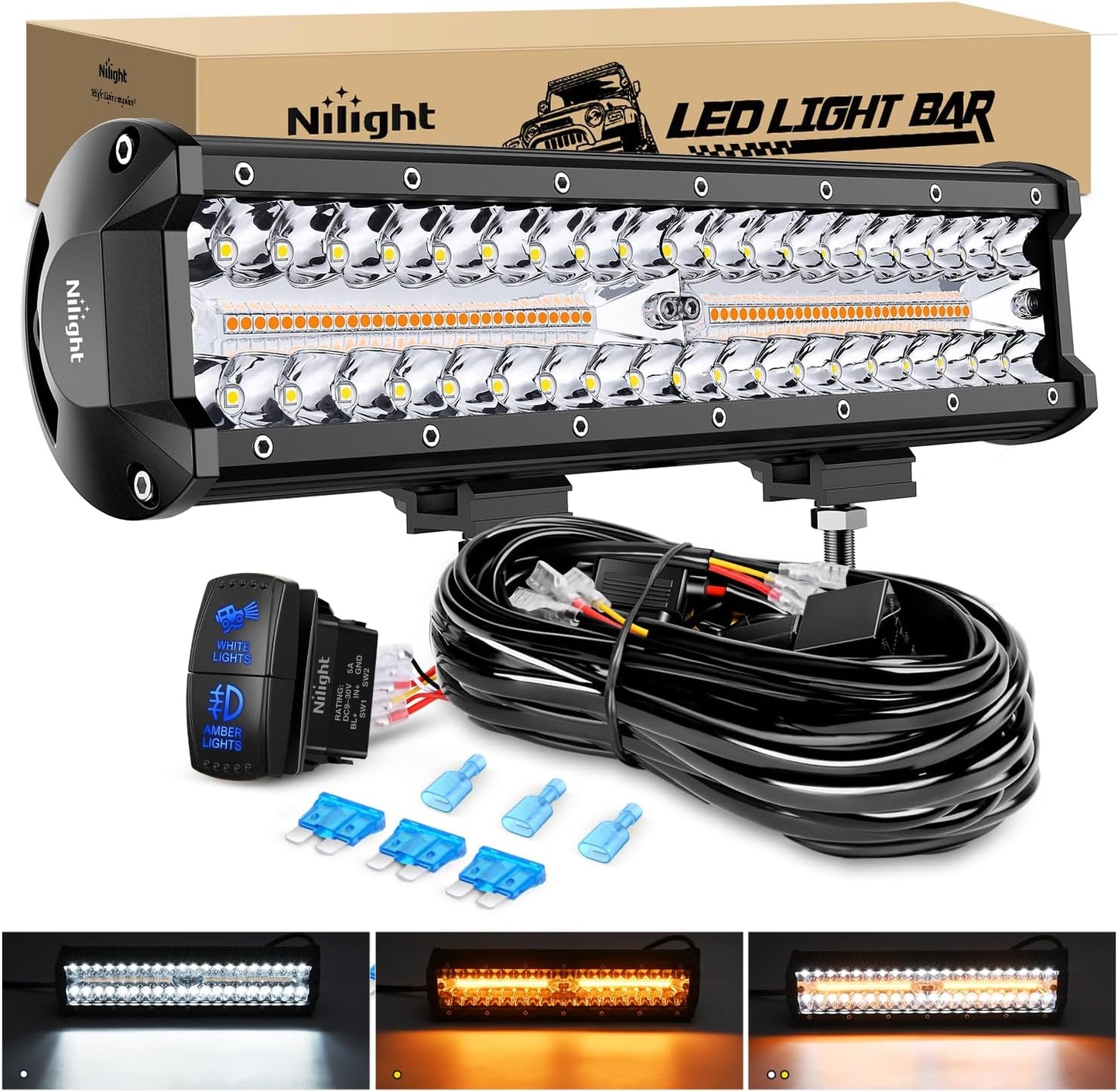 12inch 12 inch 300w triple row flood spot combo led light bar