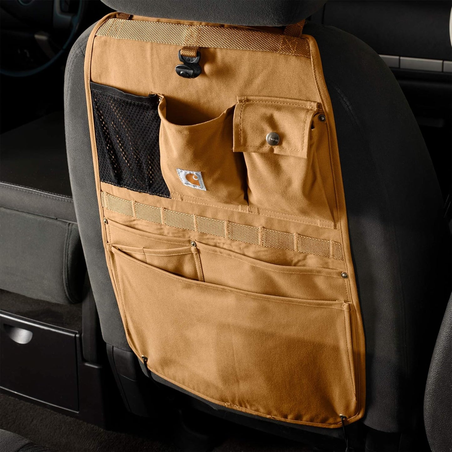 universal nylon duck automotive seat back organizer