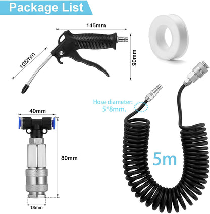 Truck Air Duster Gun with 5 Metre Recoil Air Hose