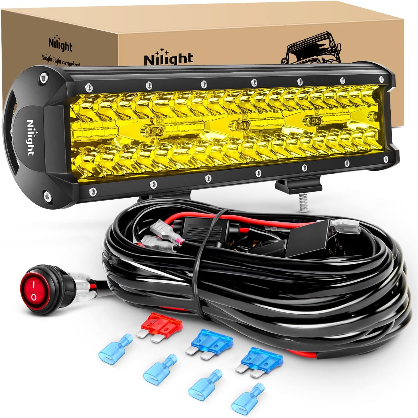 12Inch 12 Inch 300W Triple Row Flood Spot Combo LED Light Bar